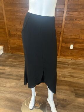 Joseph Ribkoff Black Asymmetric Midi Skirt